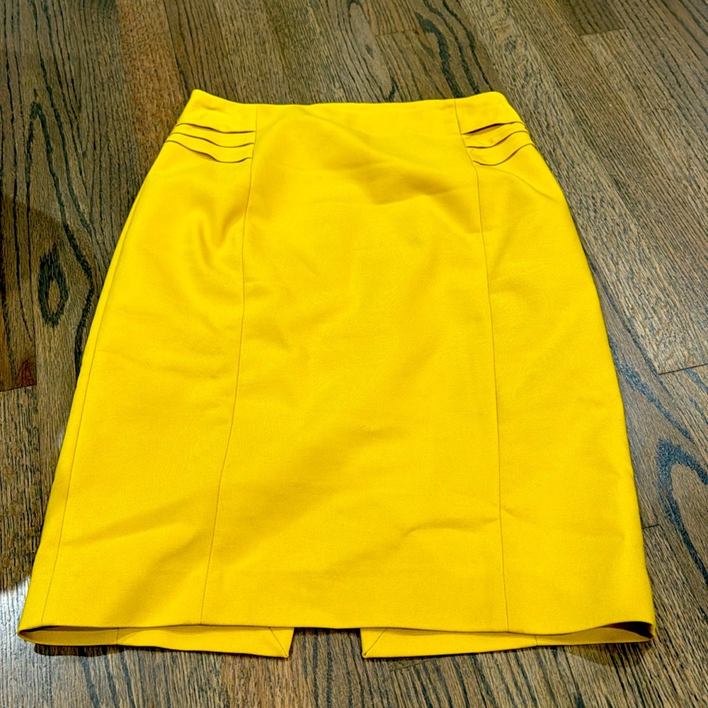 Mustard color express pencil skirt